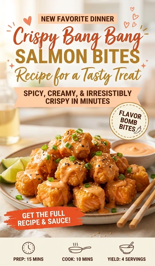 Crispy Bang Bang Salmon Bites Recipe for a Tasty Treat | Easy Salmon Appetizer recipe