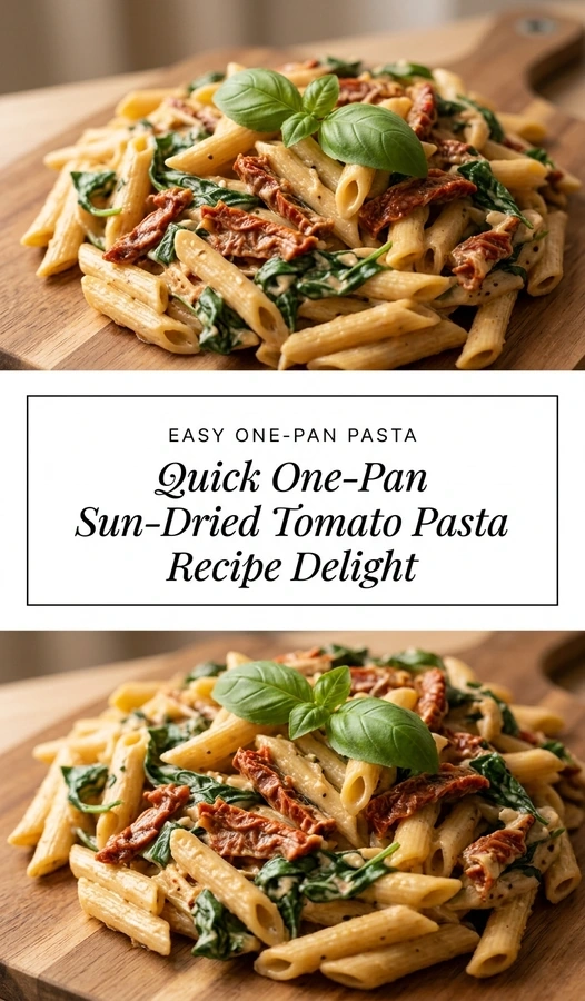 Quick One-Pan Sun-Dried Tomato Pasta Recipe Delight | Easy Weeknight Dinner Idea recipe