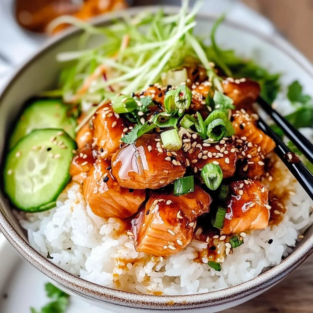 Honey Garlic Salmon Rice Bowl – A Flavorful Delight recipe
