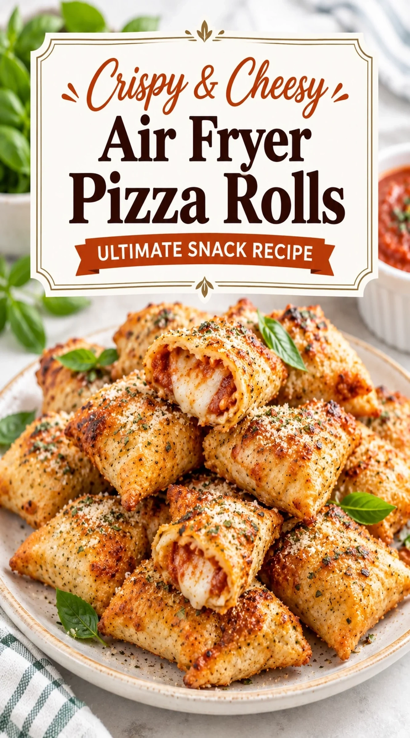 Crispy & Cheesy Air Fryer Pizza Rolls – Ultimate Snack Recipe | Easy Appetizer Ideas recipe