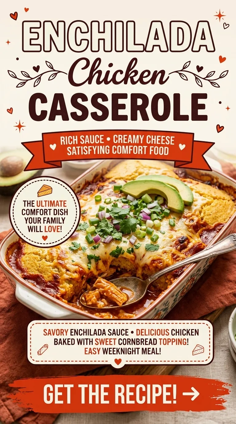 Chicken Enchilada Cornbread Casserole | Easy Family Dinner Casserole Recipe recipe