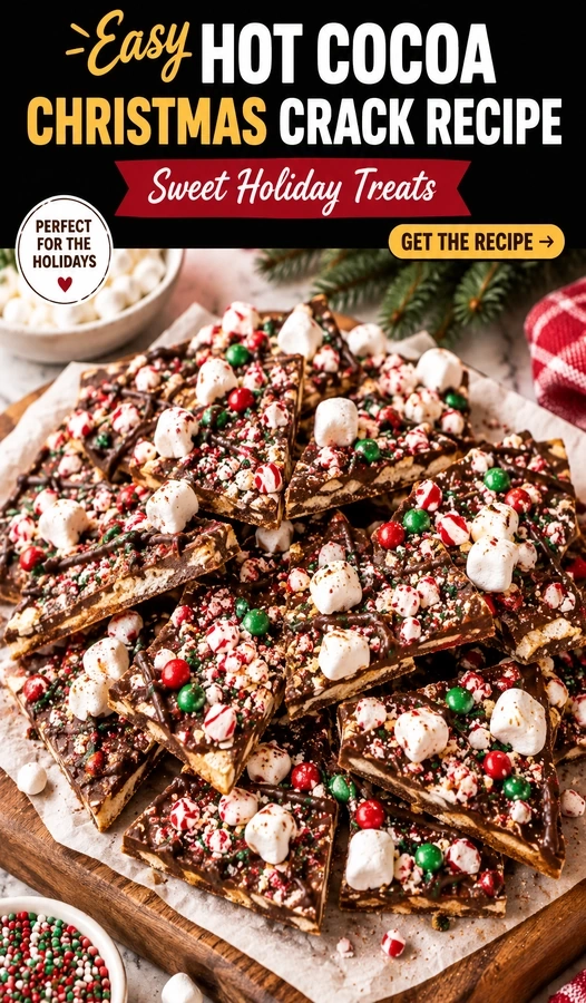 Easy Hot Cocoa Christmas Crack Recipe – Sweet Holiday Treats | Best Holiday Dessert recipe