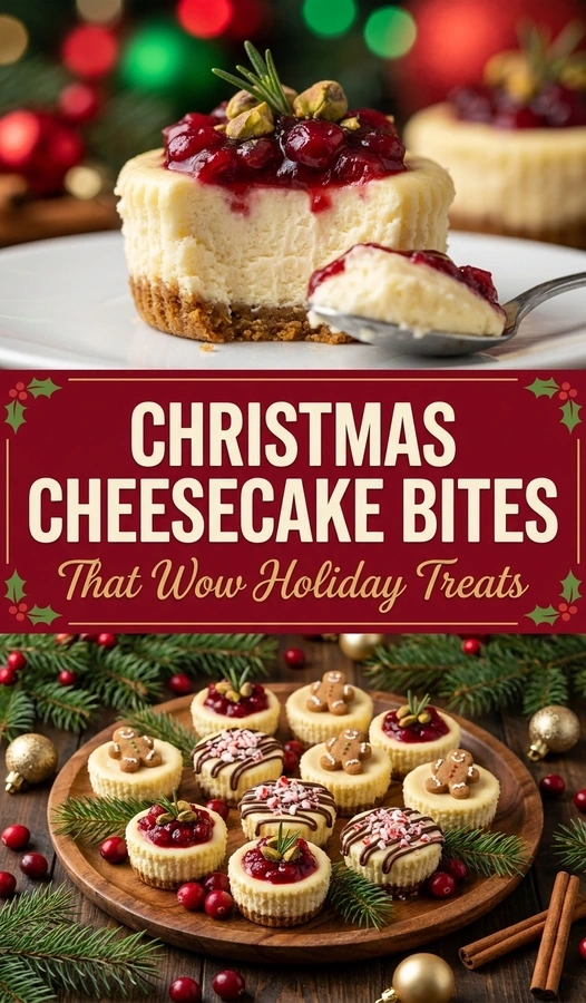 Discover Christmas Cheesecake Bites That Wow Holiday Treats | Easy Dessert Appetizers recipe