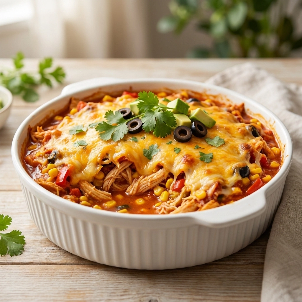 The Ultimate Cheesy Mexican Chicken Casserole | Easy Family Dinner Recipe recipe