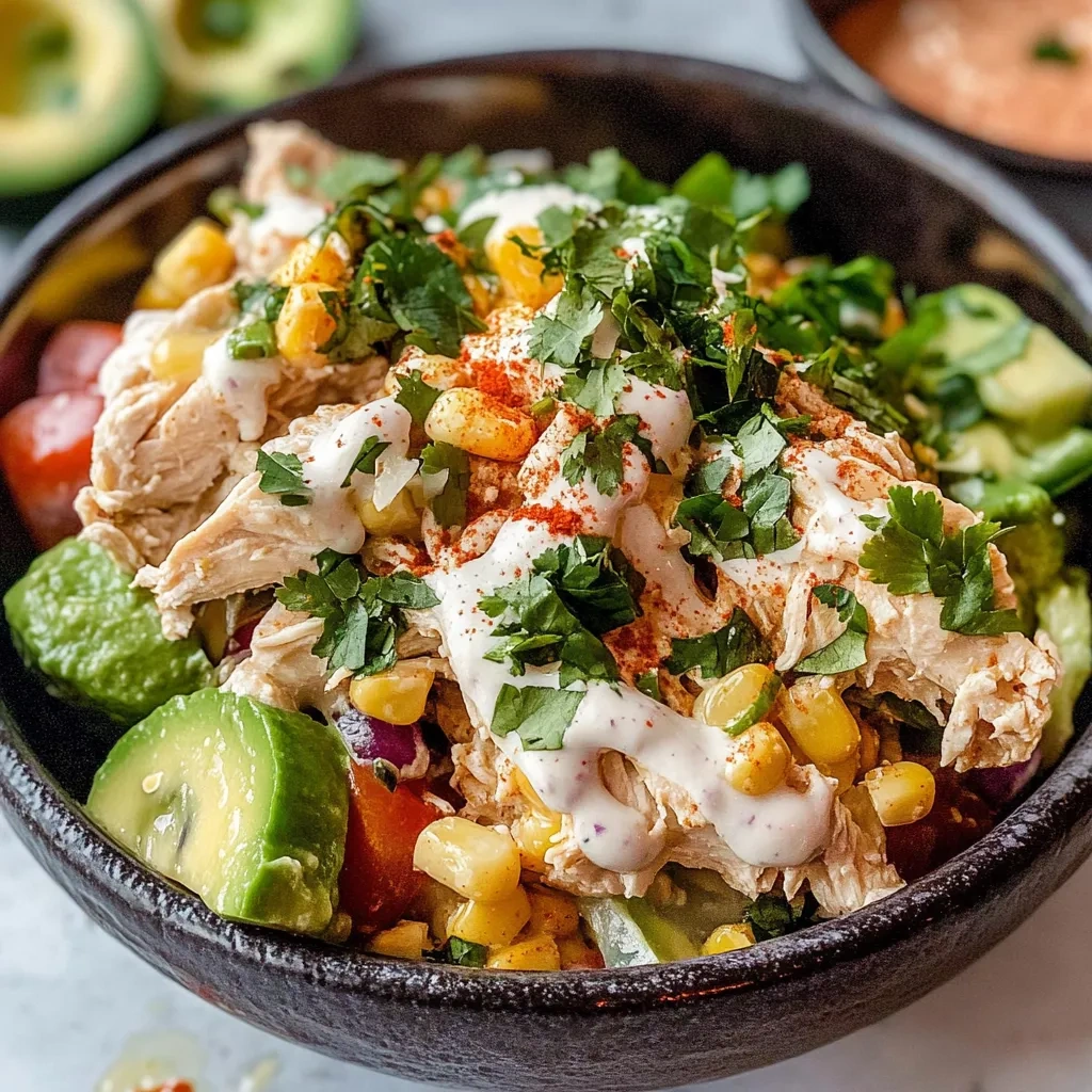 Zesty Mexican Street Corn Chicken Salad Recipe recipe