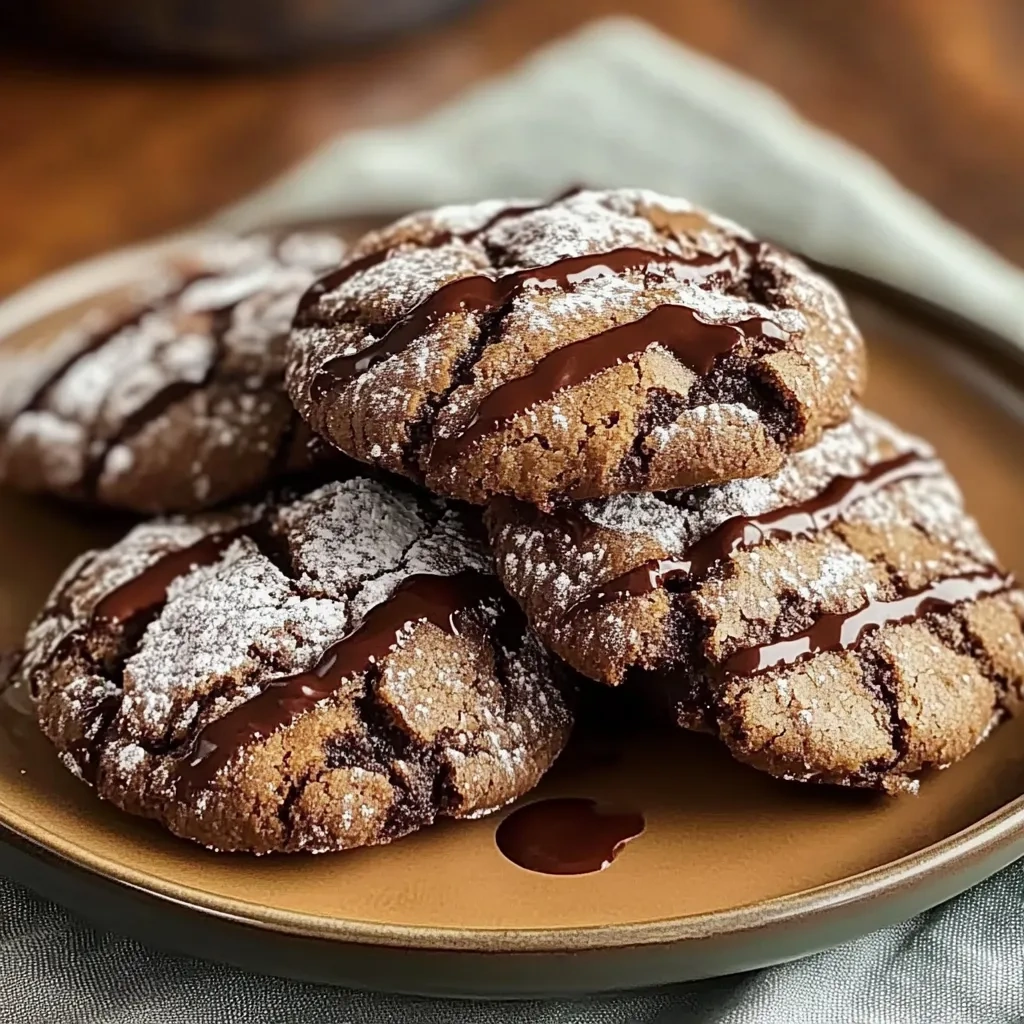 Effortless Triple Chocolate Crinkle Cookies Recipe recipe
