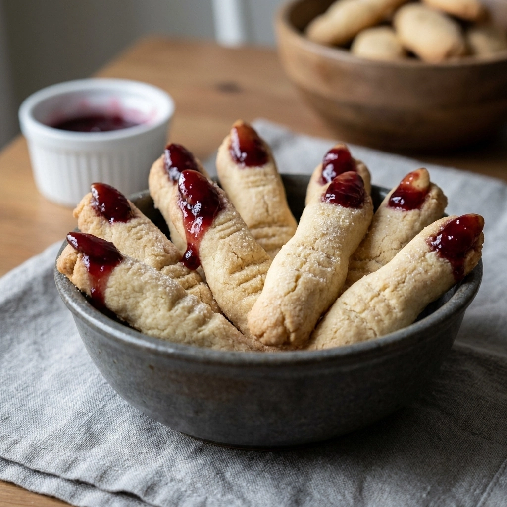 Bewitching Witches Fingers Cookies for Halloween Fun | Spooky Halloween Treats recipe