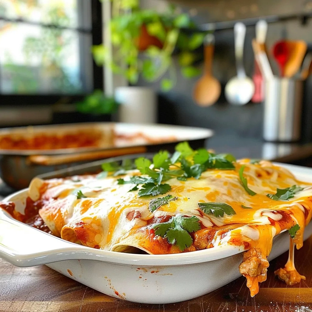 Easy 5 Ingredient Beef Enchiladas Recipe recipe