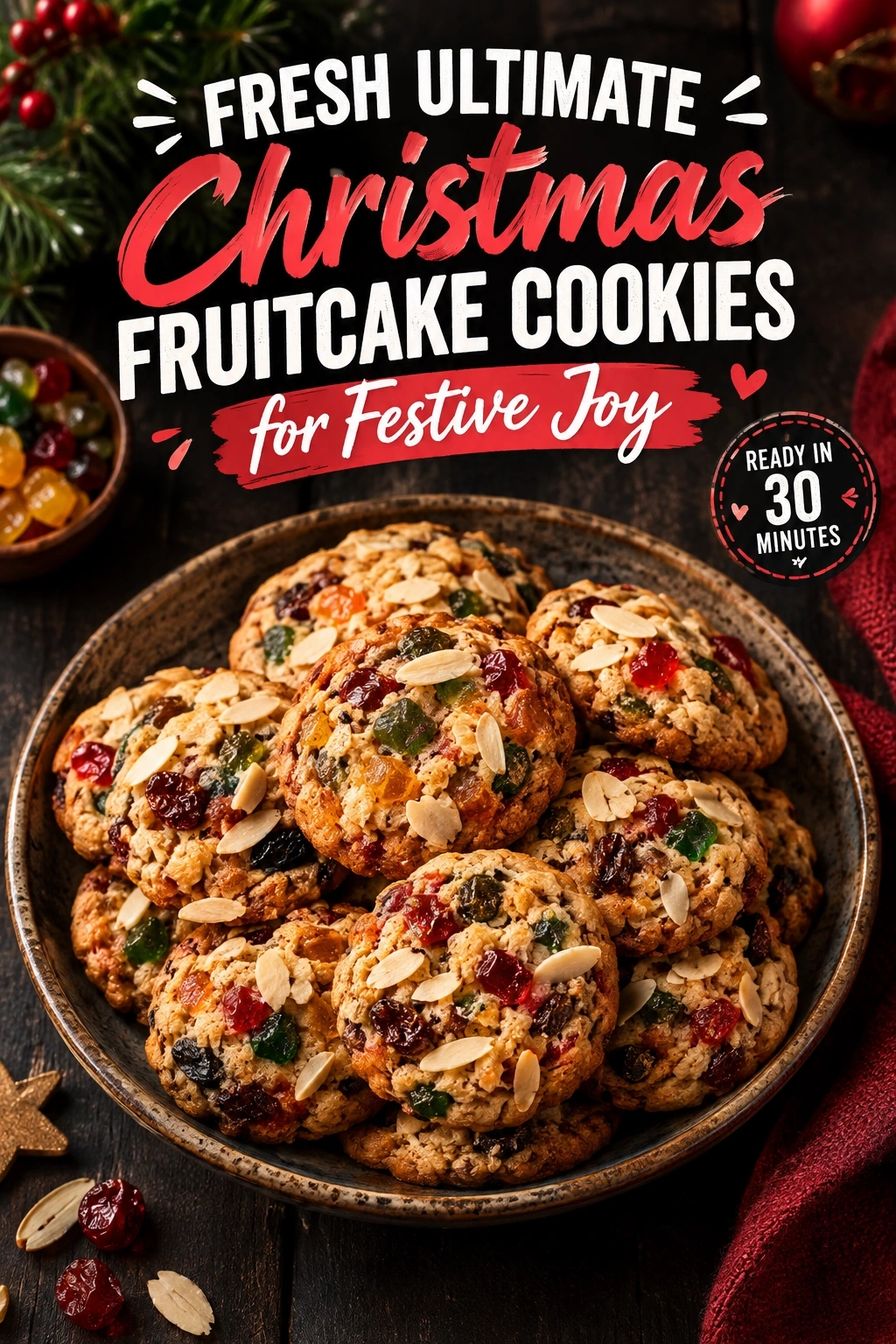 Fresh Ultimate Christmas Fruitcake Cookies for Festive Joy | Easy Holiday Cookie Recipe recipe