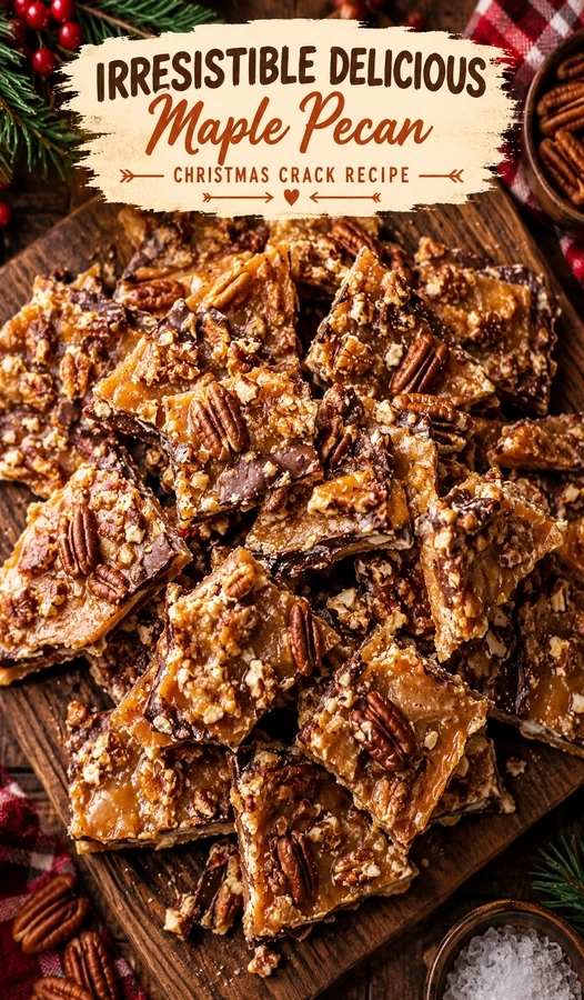 Irresistible Delicious Maple Pecan Christmas Crack Recipe | Easy Holiday Candy Treat recipe