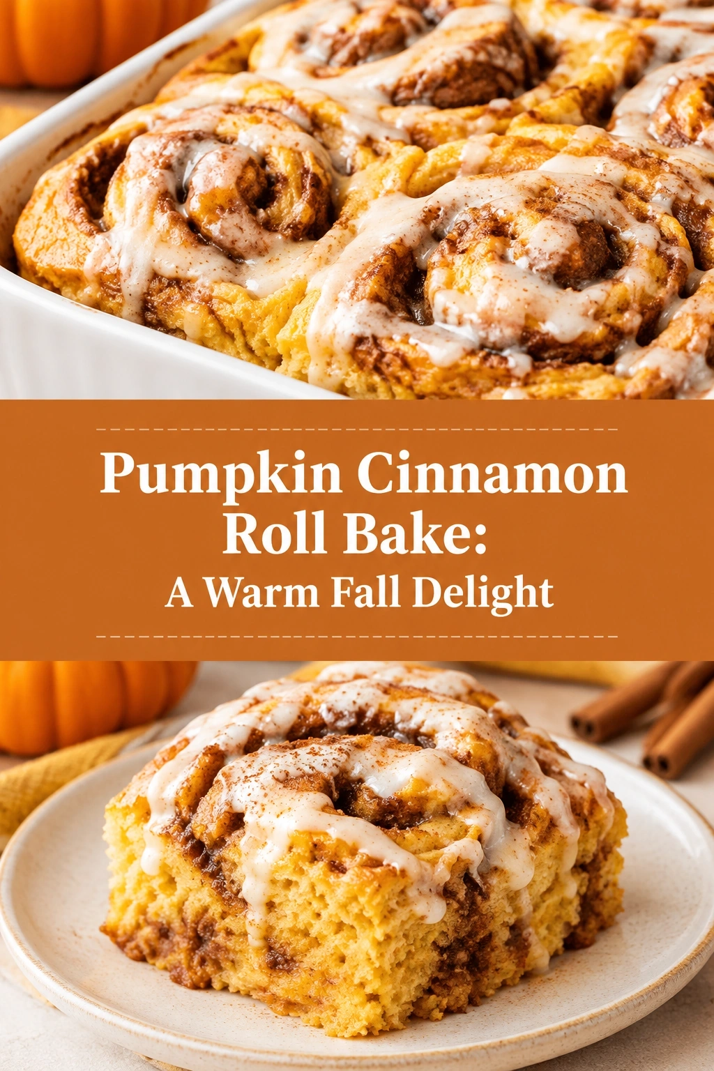 Pumpkin Cinnamon Roll Bake: A Warm Fall Delight | Easy Pumpkin Breakfast Casserole recipe